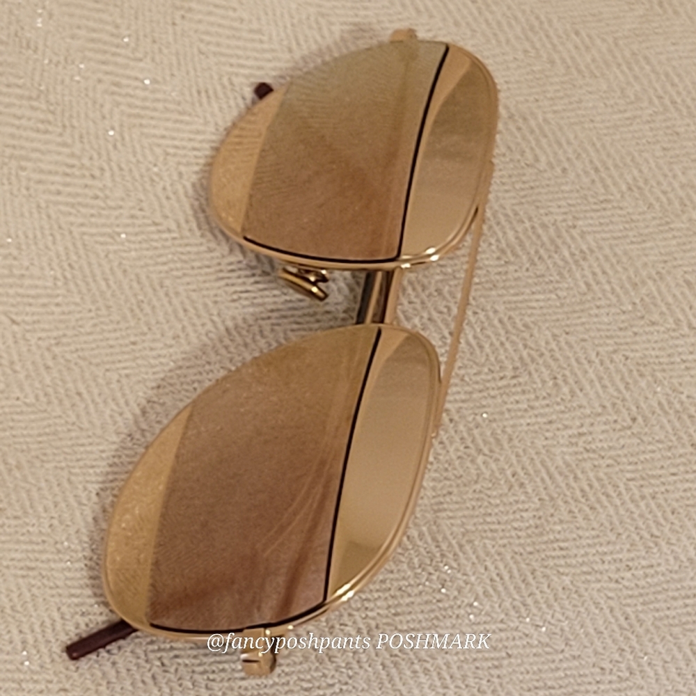 DIOR split aviator gold sunglasses unisex luxury CD logo - Picture 14 of 17